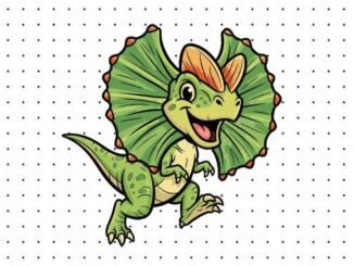 Desenhos do Dilofossauro para pintar