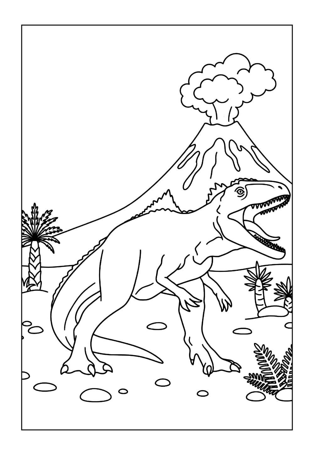 Giganotossauro para colorir