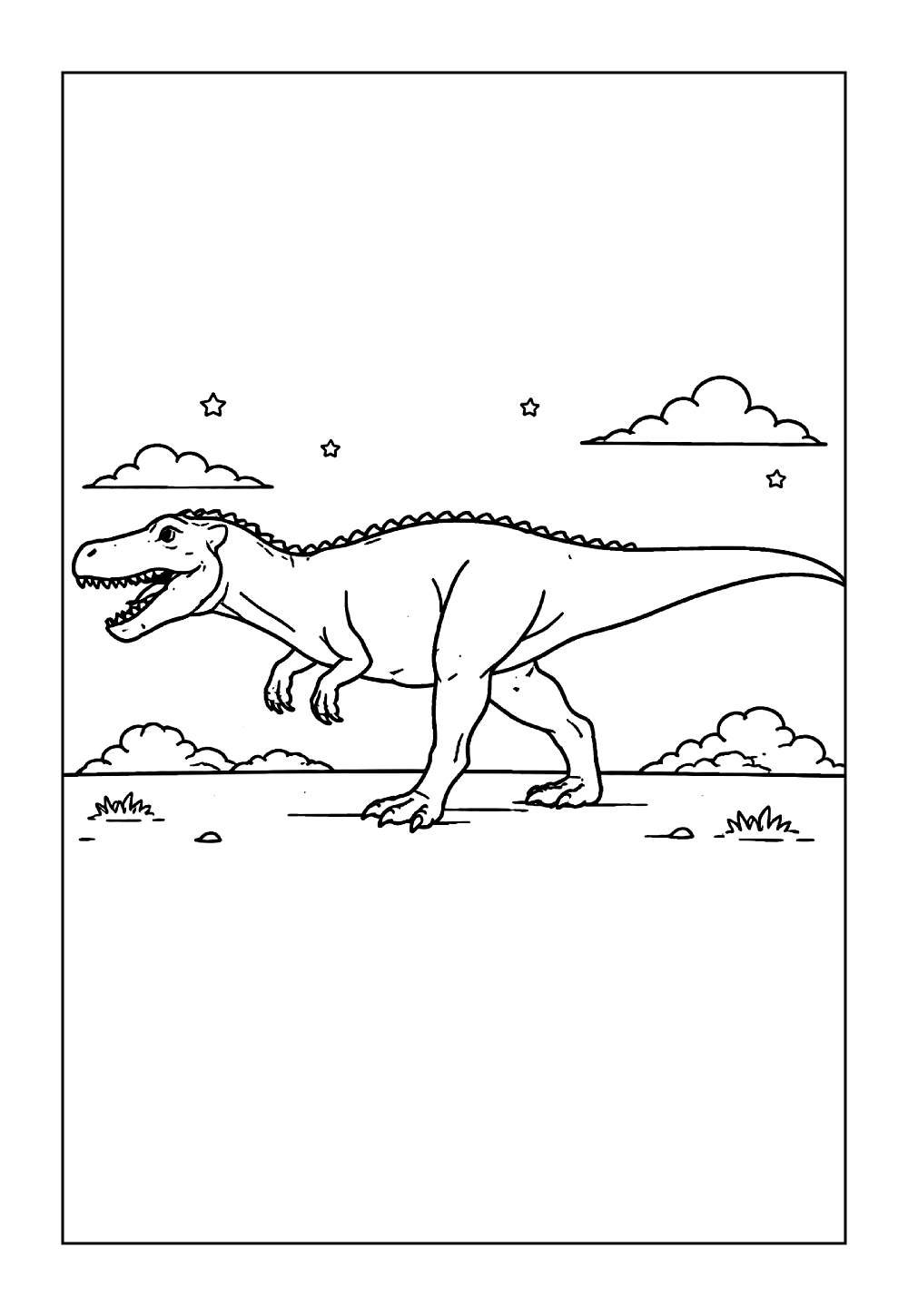 Desenho do Giganotossauro para colorir