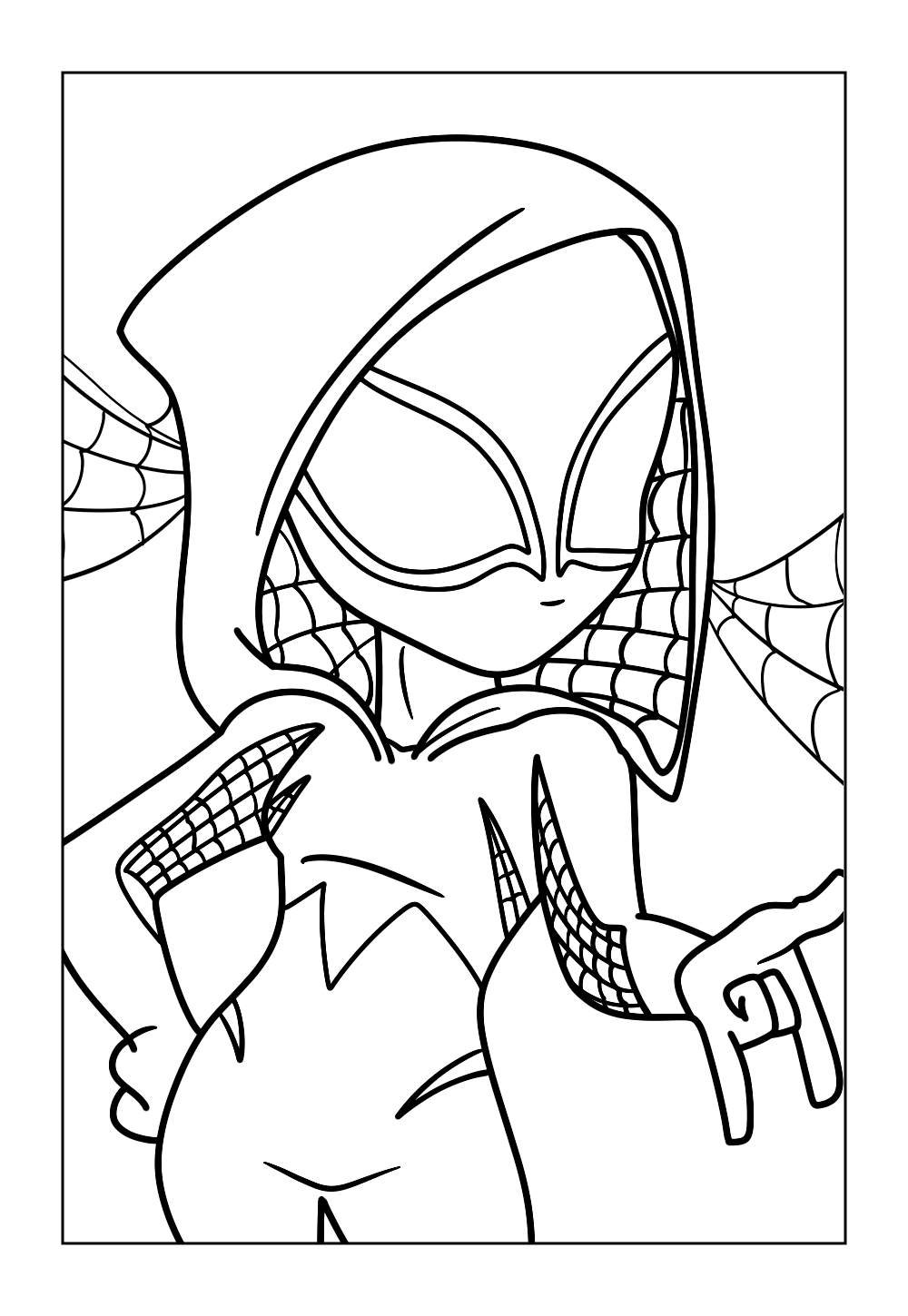 Desenho de Gwen-Stacy para pintar