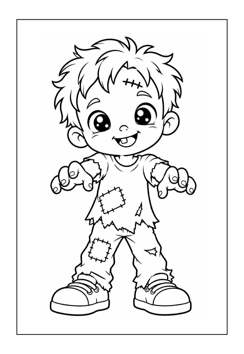 Desenho de Zumbi para colorir