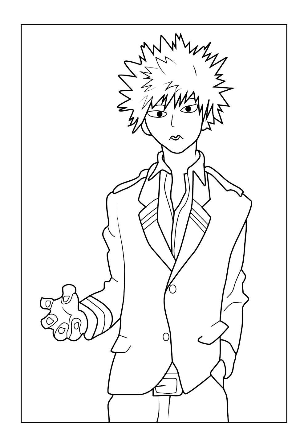 Katsuki Bakugo para colorir