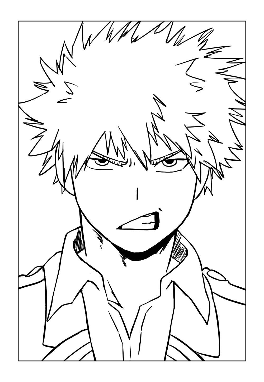 Desenho de Katsuki Bakugo para imprimir