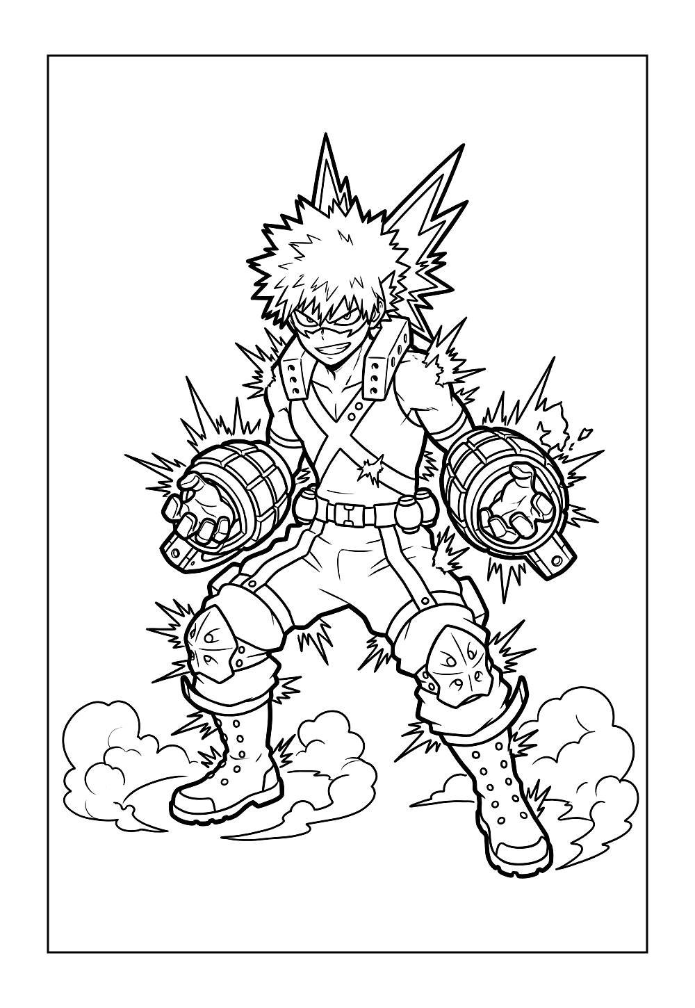 Desenhos de Katsuki Bakugo para colorir