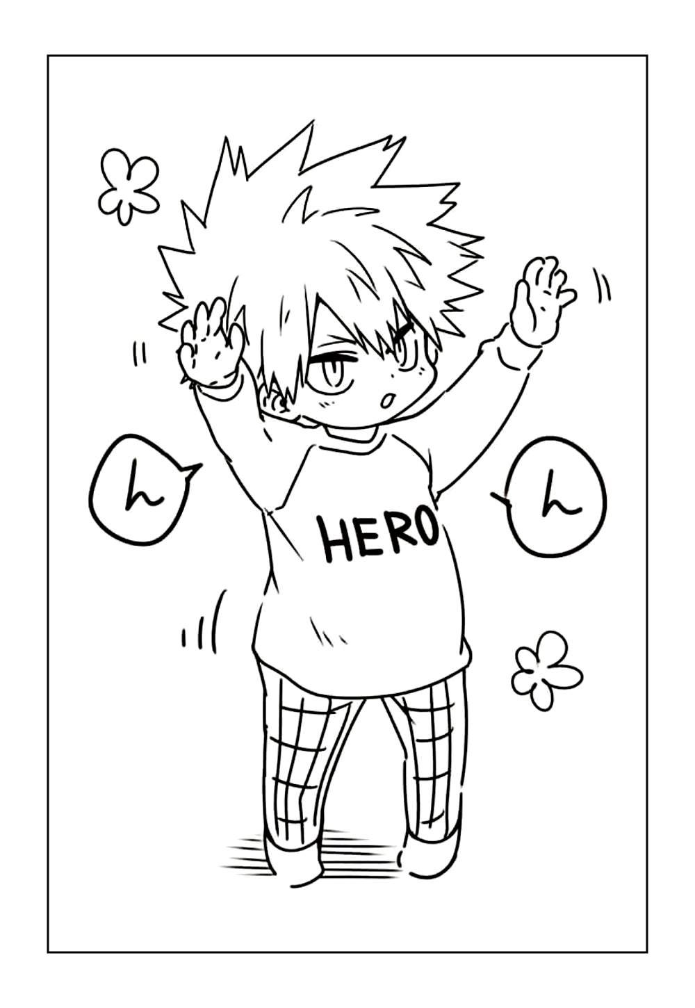 Katsuki Bakugo para colorir