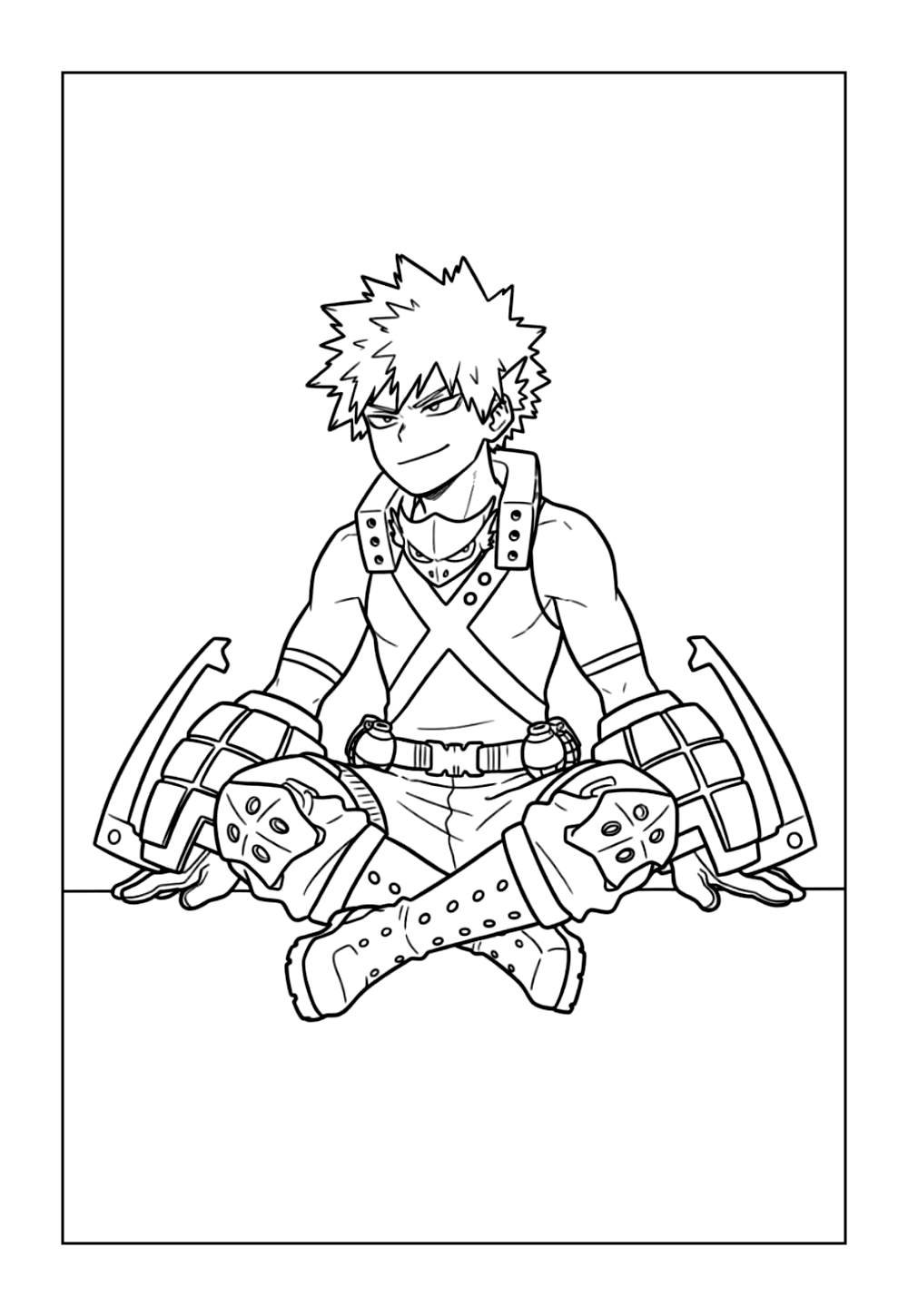 Desenho de Katsuki Bakugo para pintar