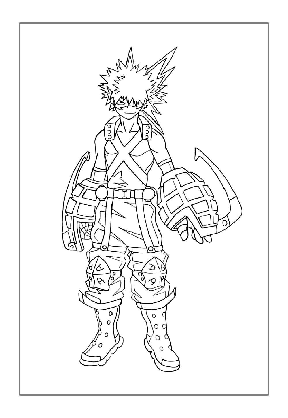 Desenho de Katsuki Bakugo para colorir