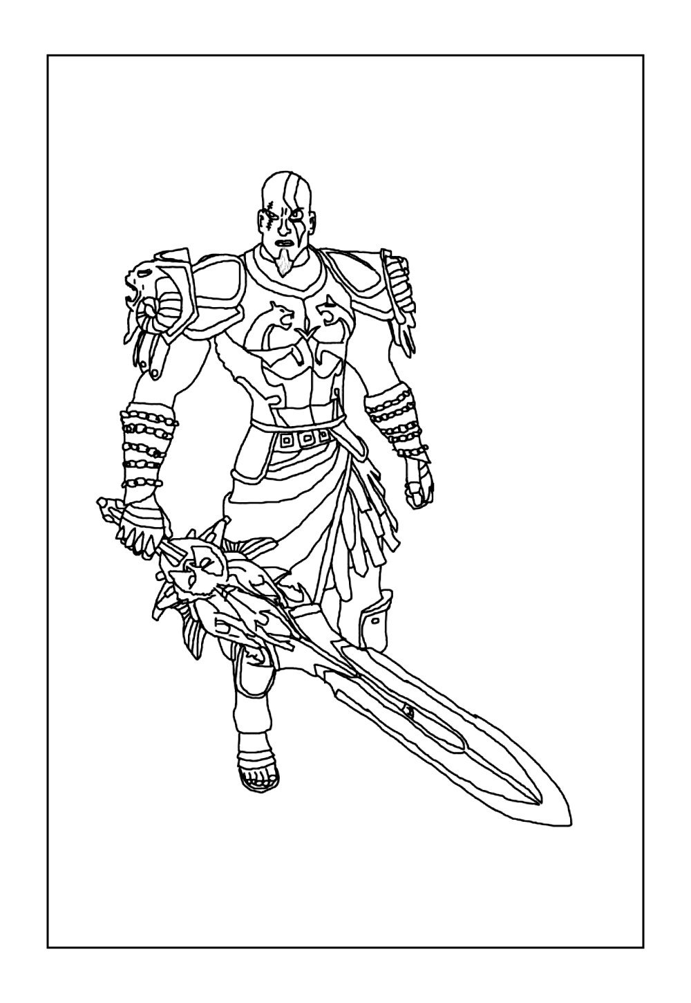 Desenho de Kratos