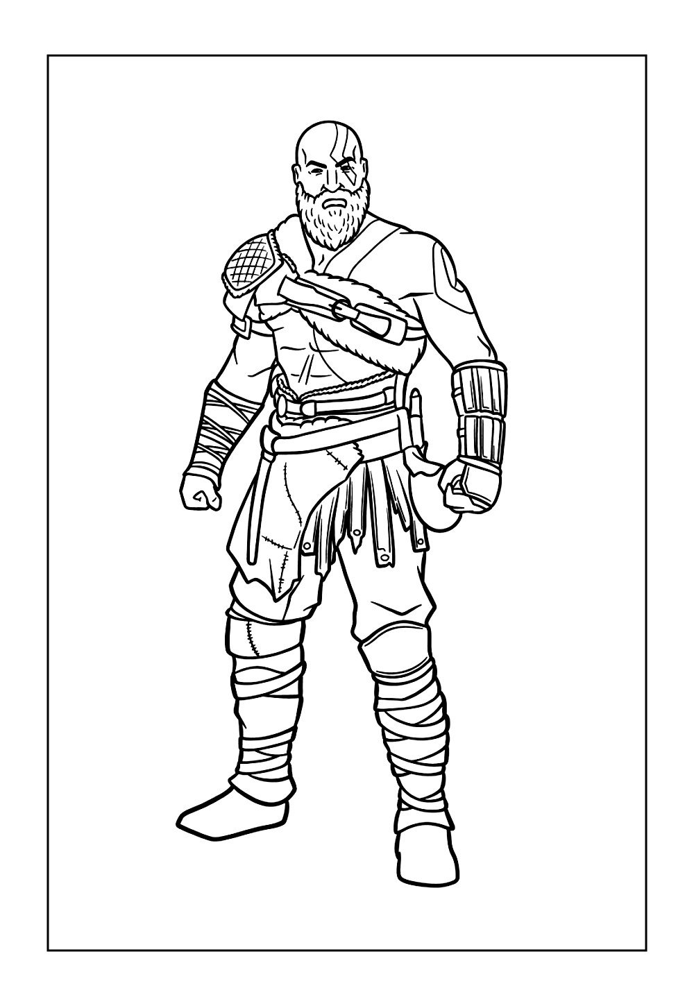 Desenho de Kratos (God of War)