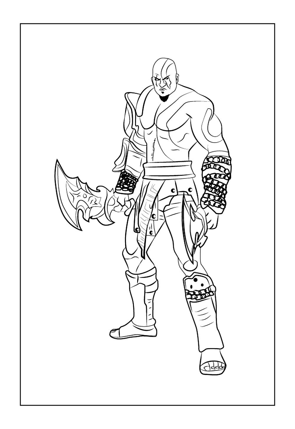 Desenho para Colorir de God of War
