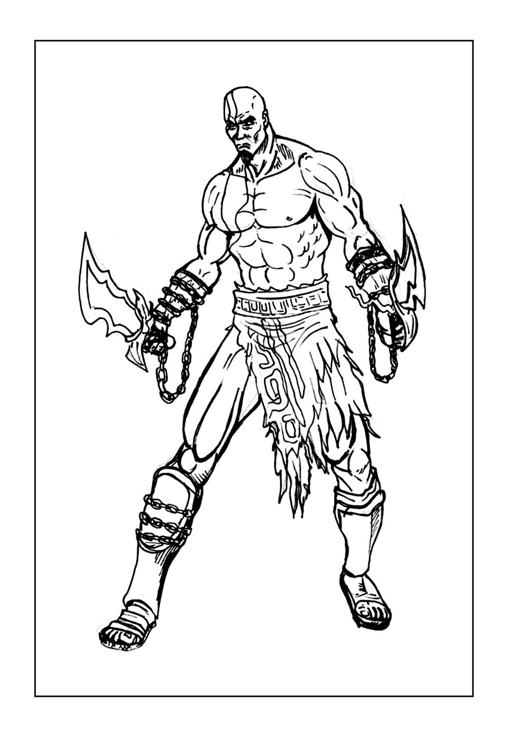Desenho do Kratos