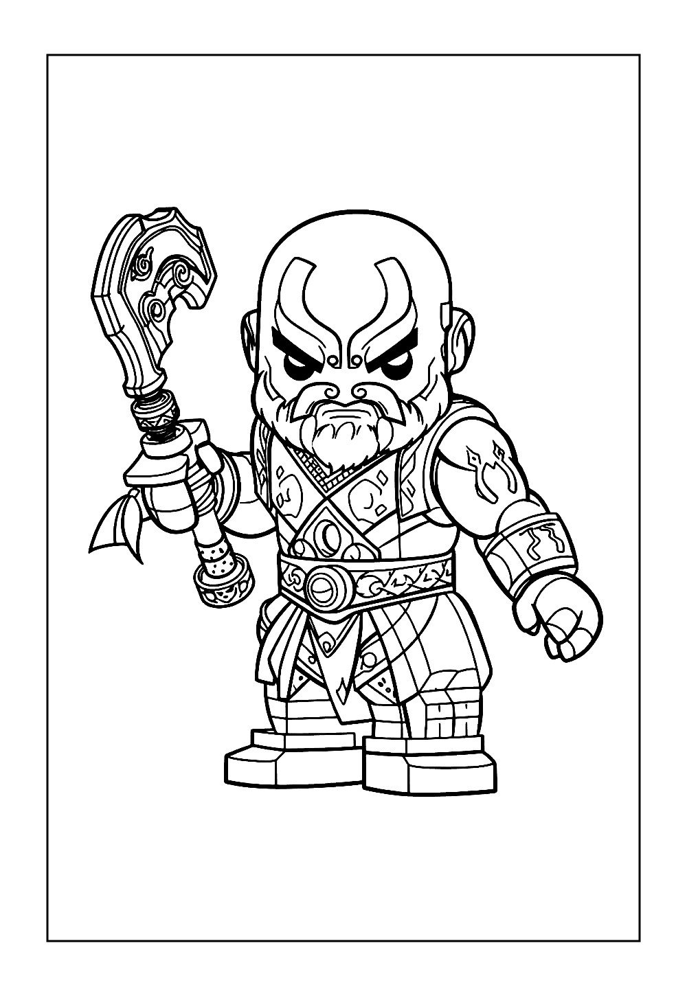 Desenho do Kratos de God of War