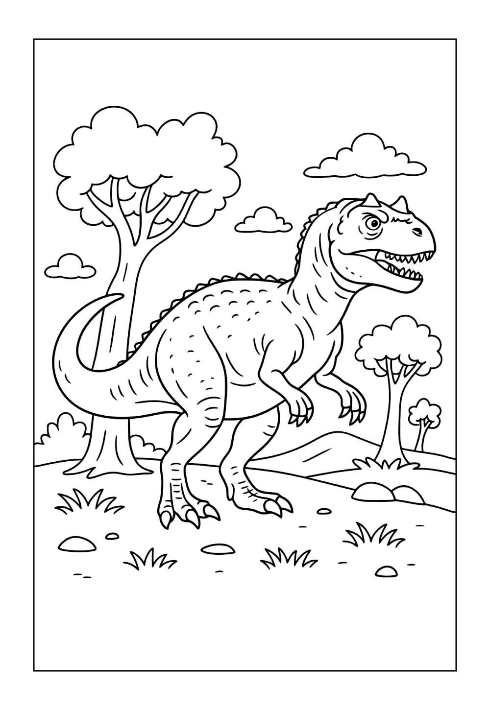 Desenho do Dinossauro Manjugassauro para pintar