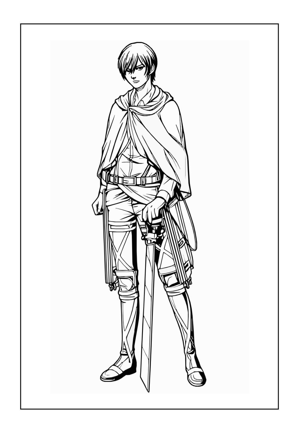 Mikasa Ackerman para colorir e pintar