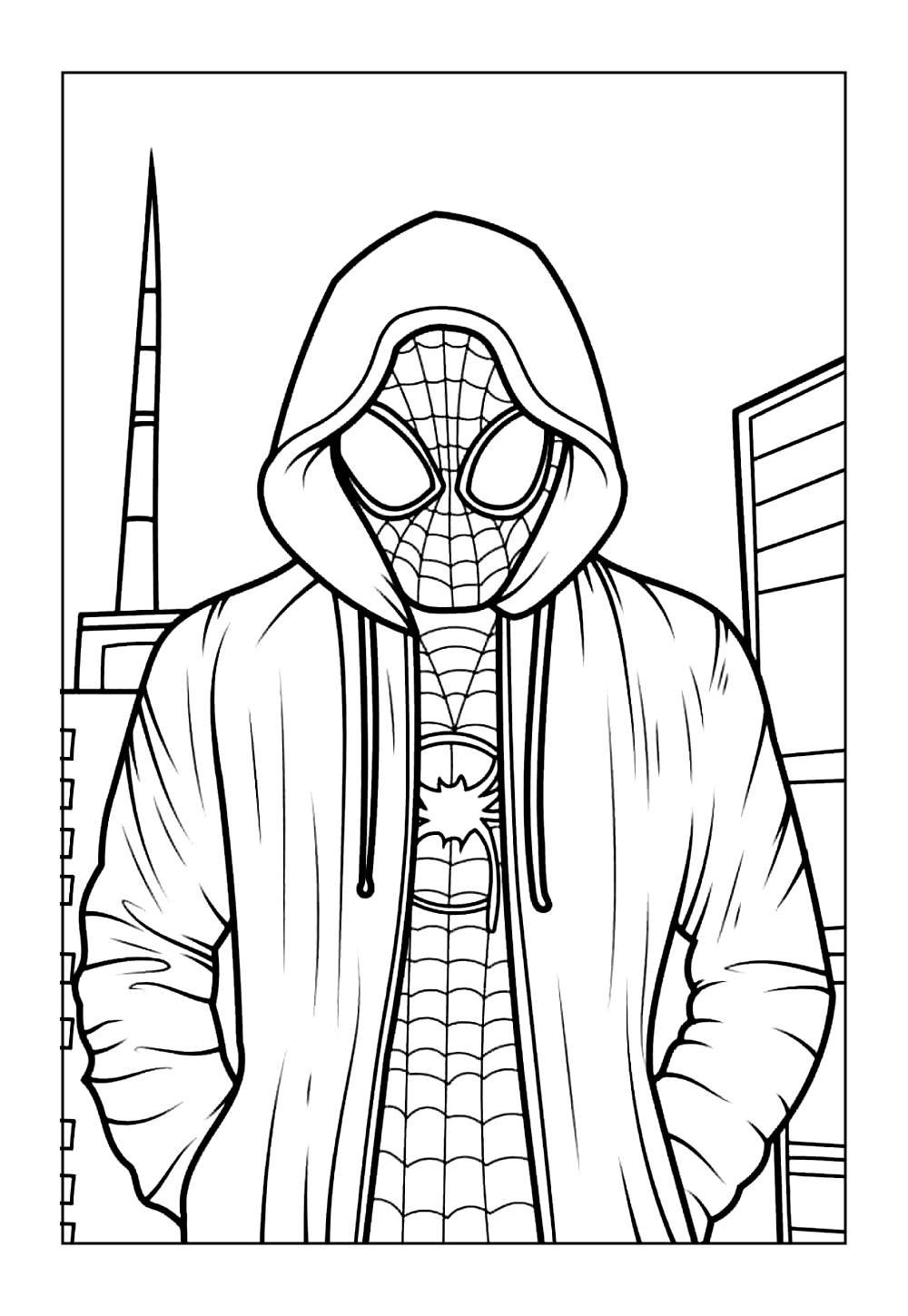 Desenho de Miles  Morales Homem-Aranha
