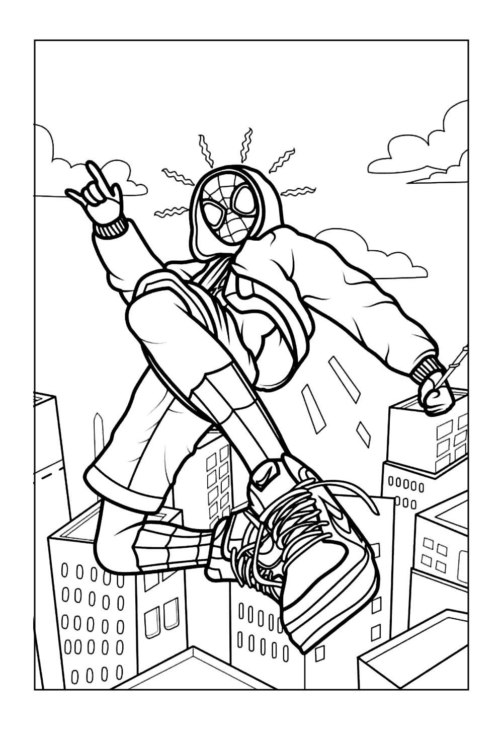 Desenhos de Miles Morales para colorir