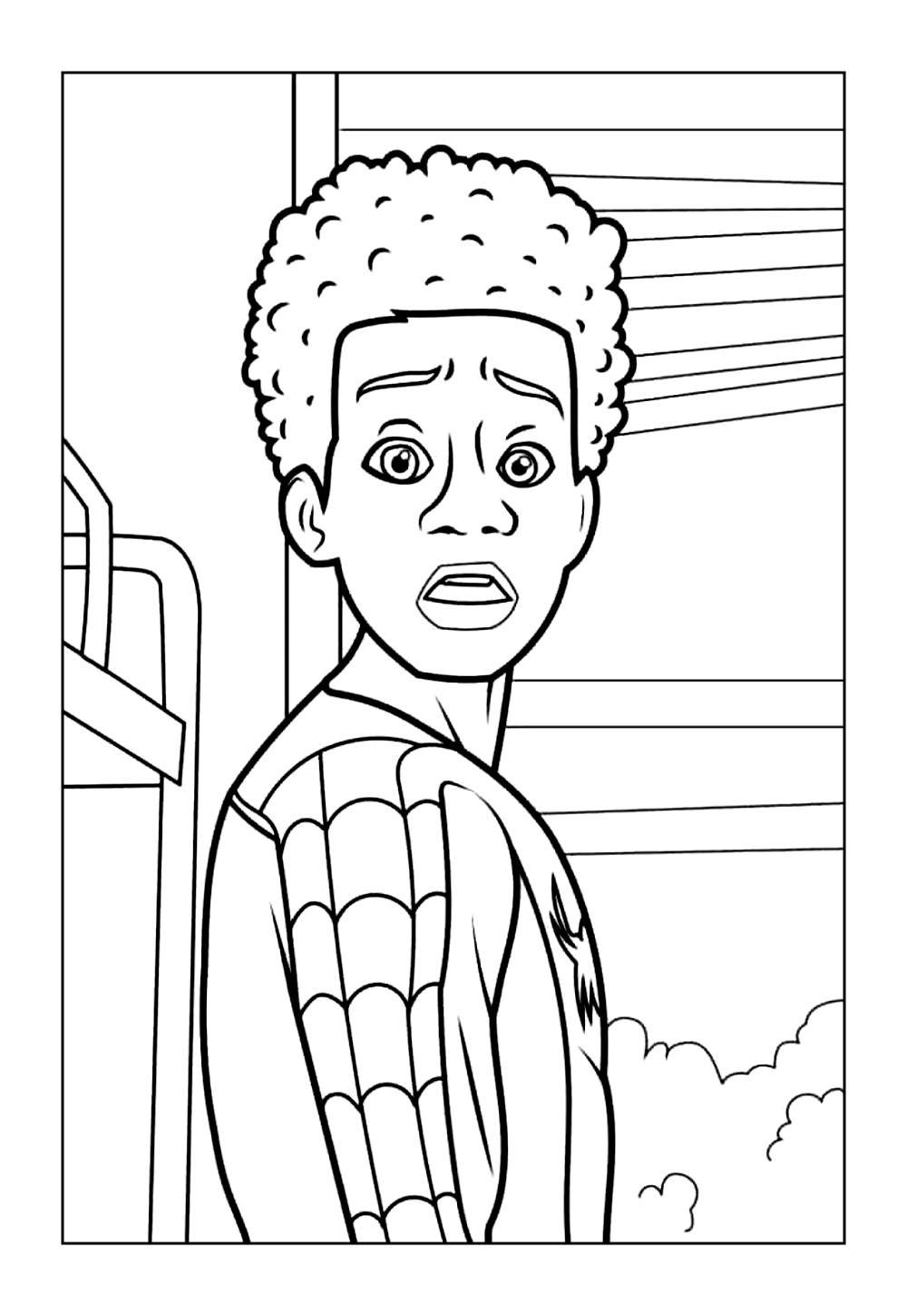 Miles Morales para colorir