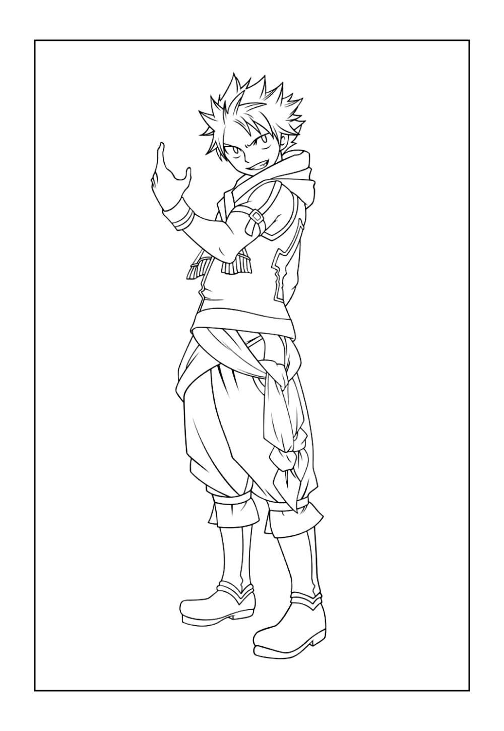 Desenhos de Natsu Dragneel para colorir