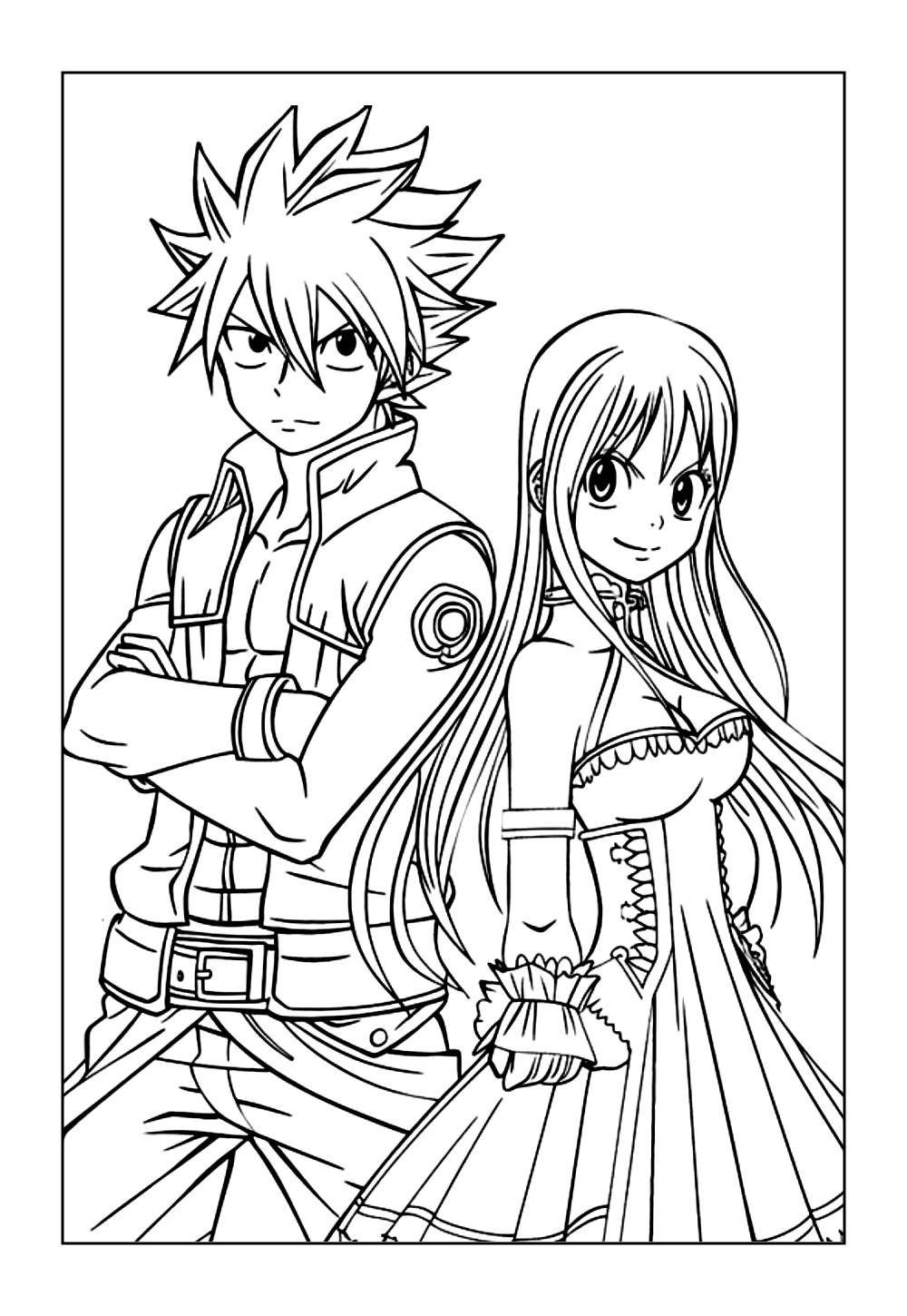 Desenhos de Natsu Dragneel para pintar
