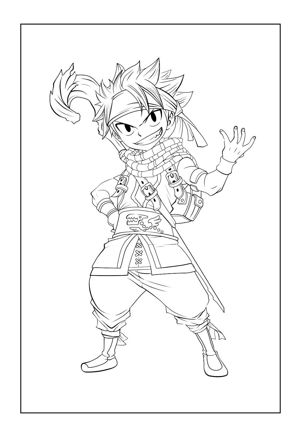 Natsu Dragneel para colorir
