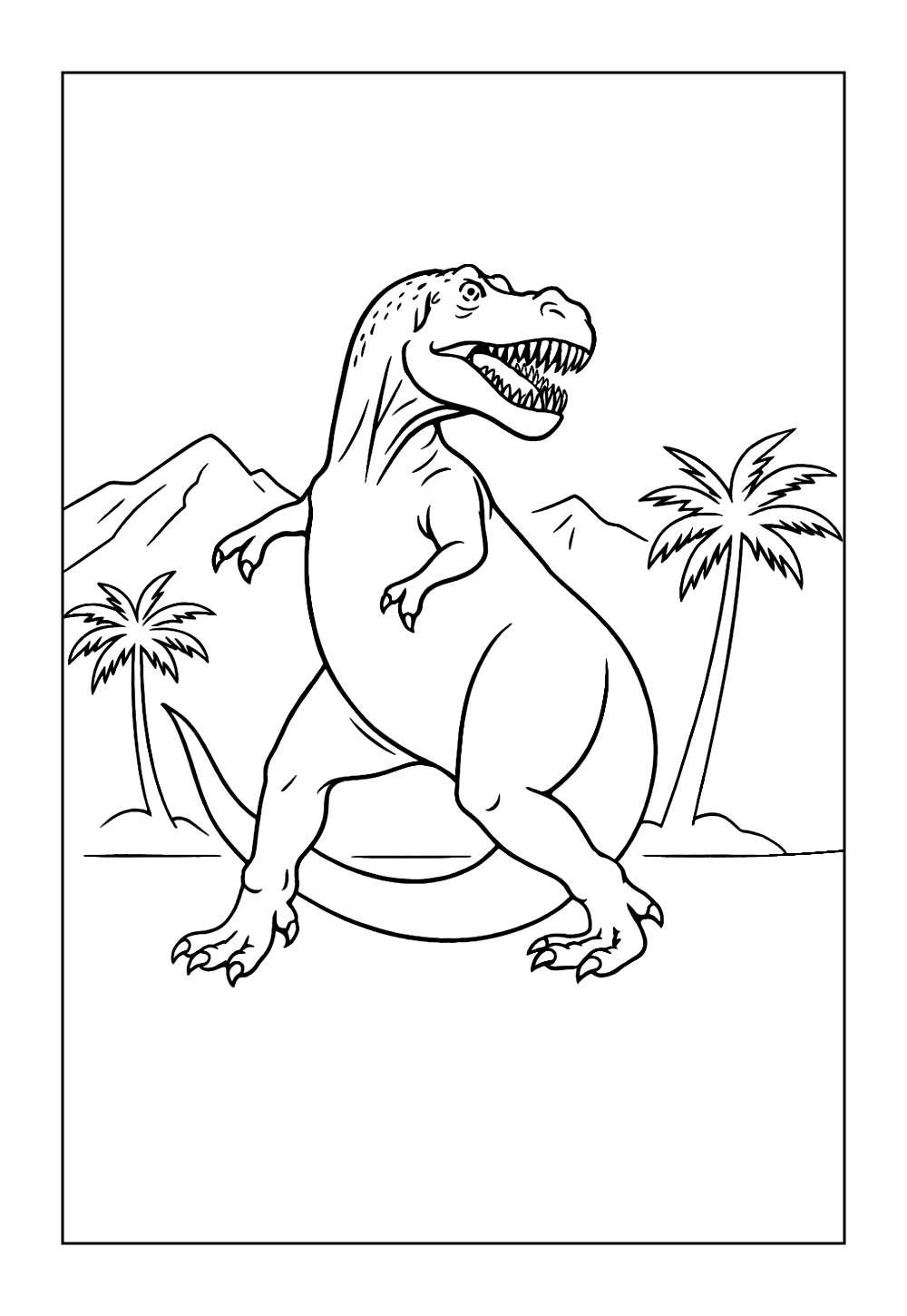 Desenho do Tarbossauro para colorir