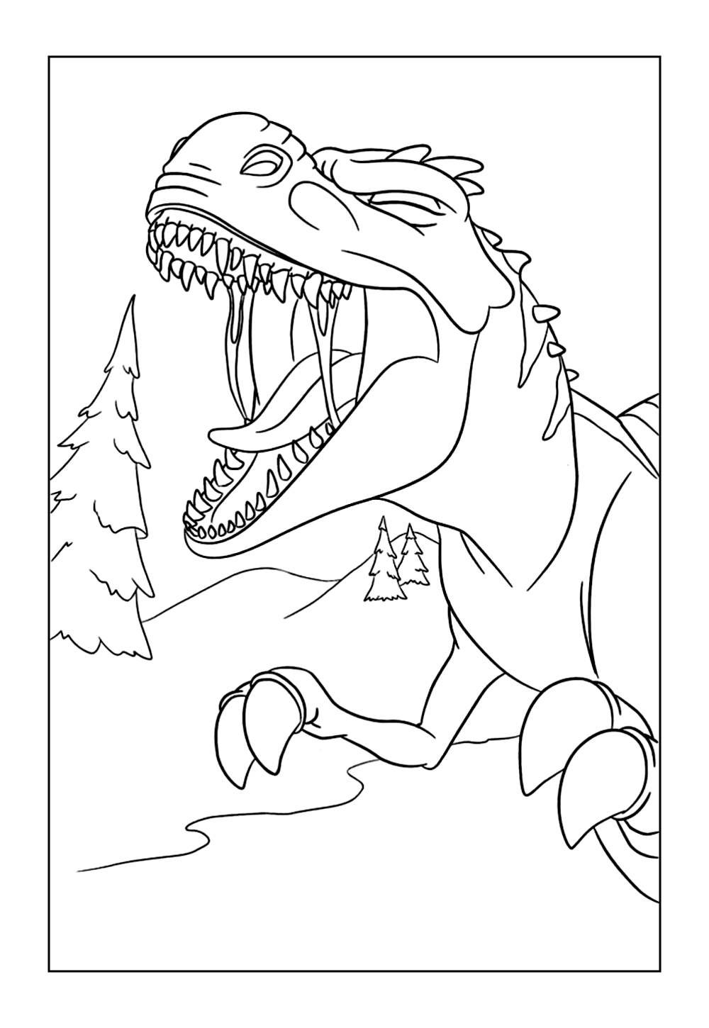 Desenho do Tarbossauro para pintar