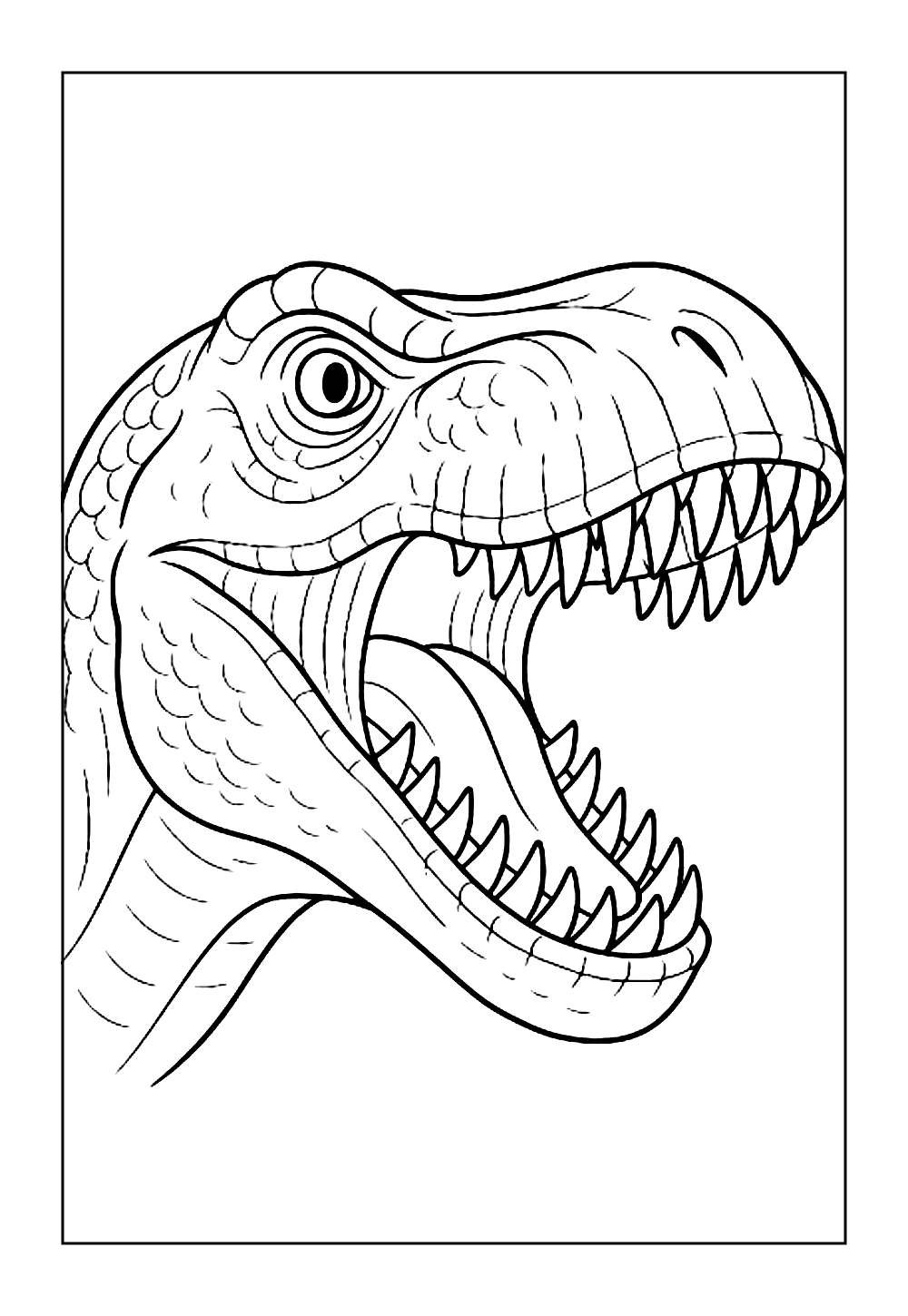Desenho para Colorir do Dinossauro Tarbossauro
