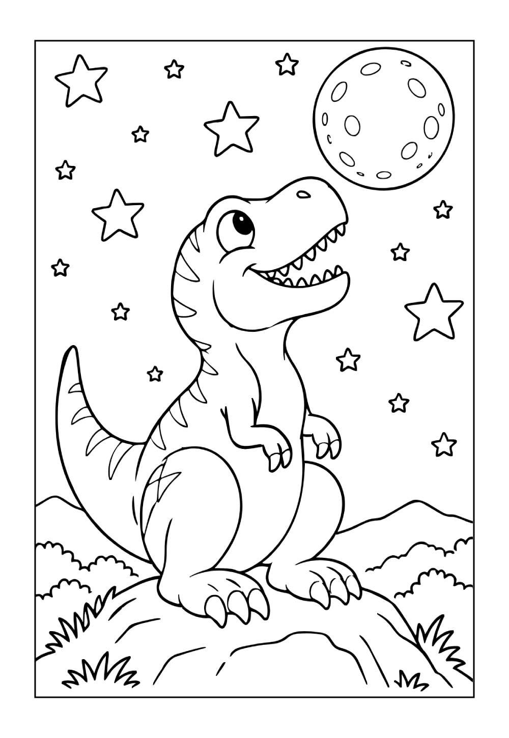 Desenho do Dinossauro Tarbossauro