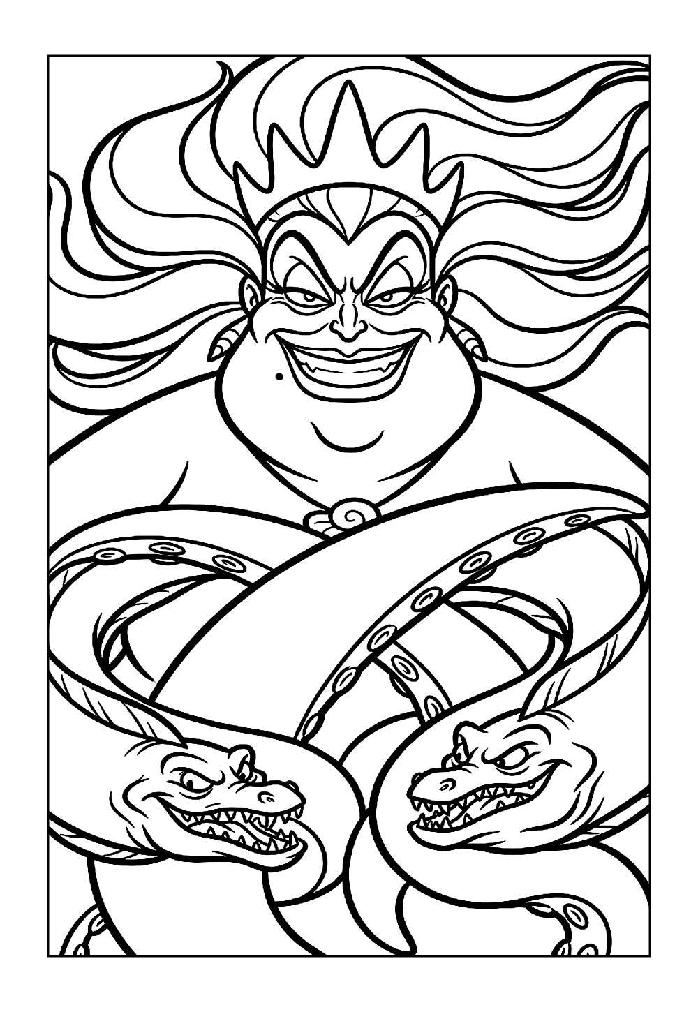 Úrsula da Pequena Sereia para colorir