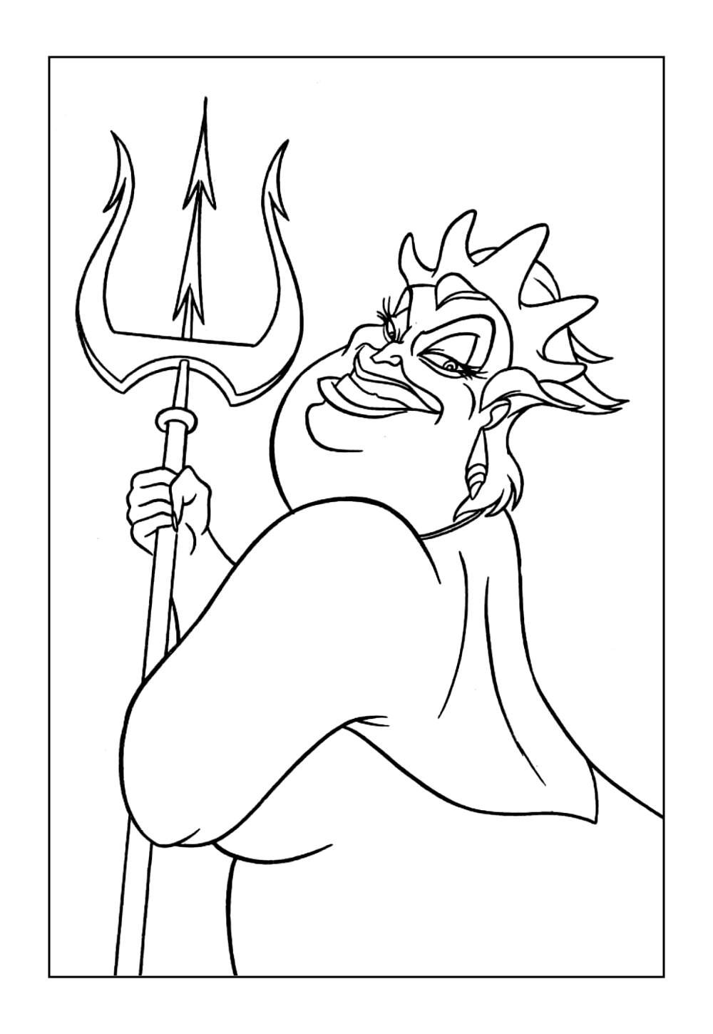 Desenho da Úrsula da Pequena Sereia para colorir
