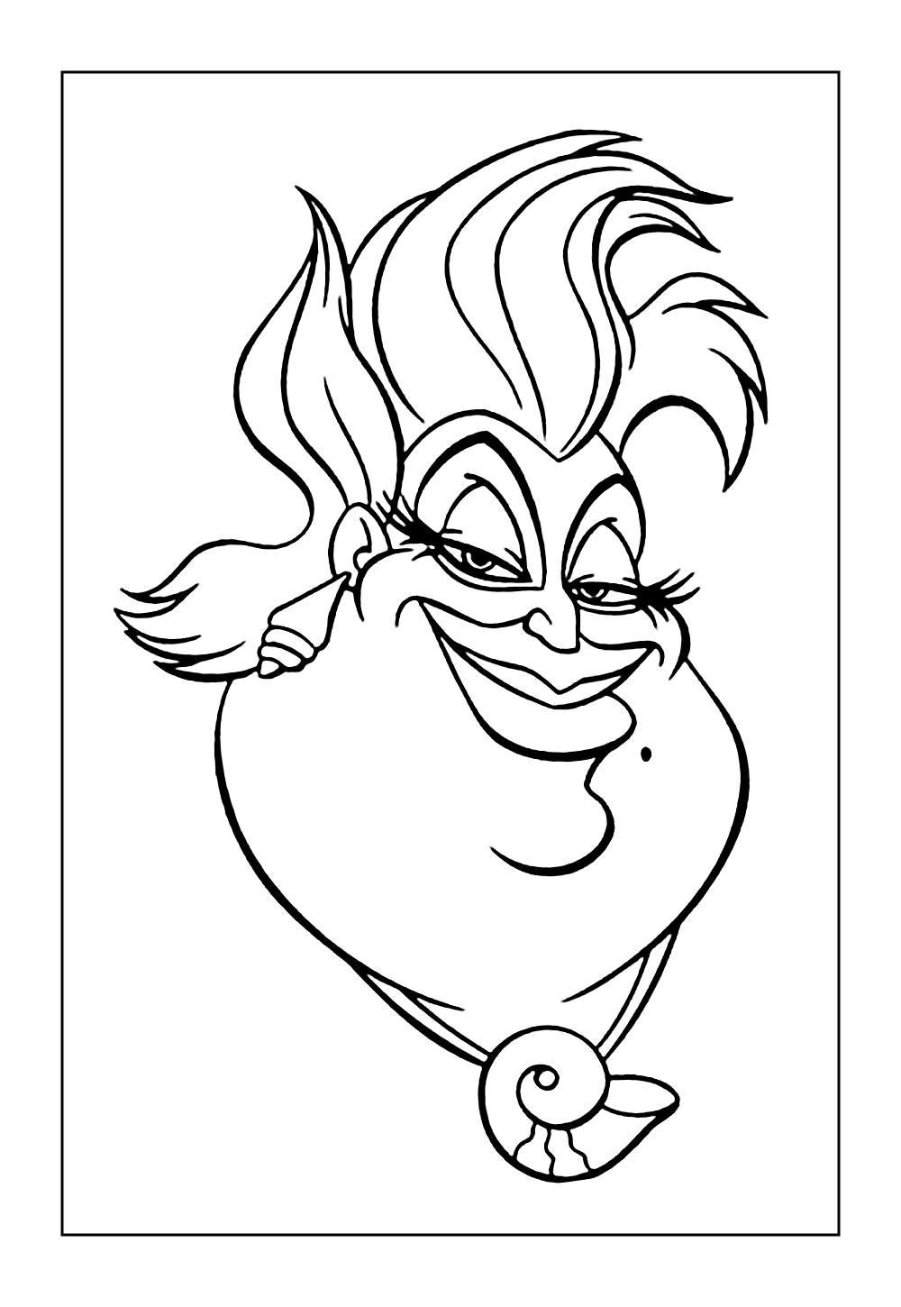Desenho da Úrsula para colorir