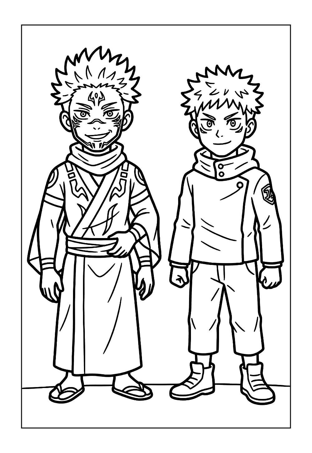 Desenho do Jujutsu Kaisen para imprimir