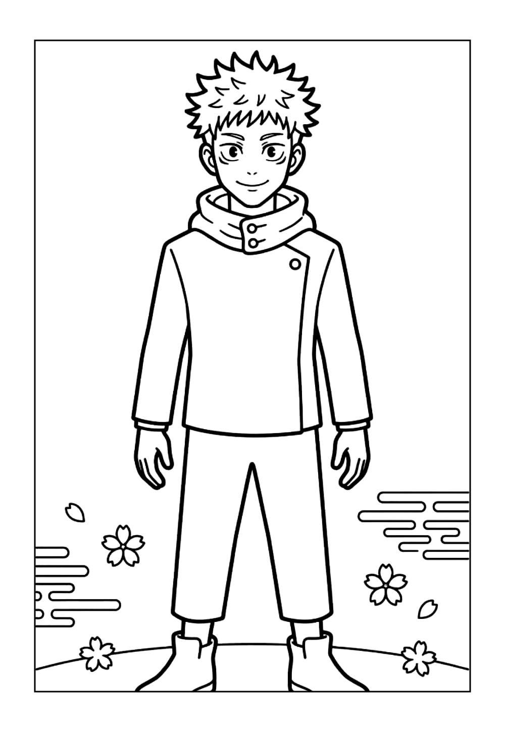 Yuji Itadori para colorir
