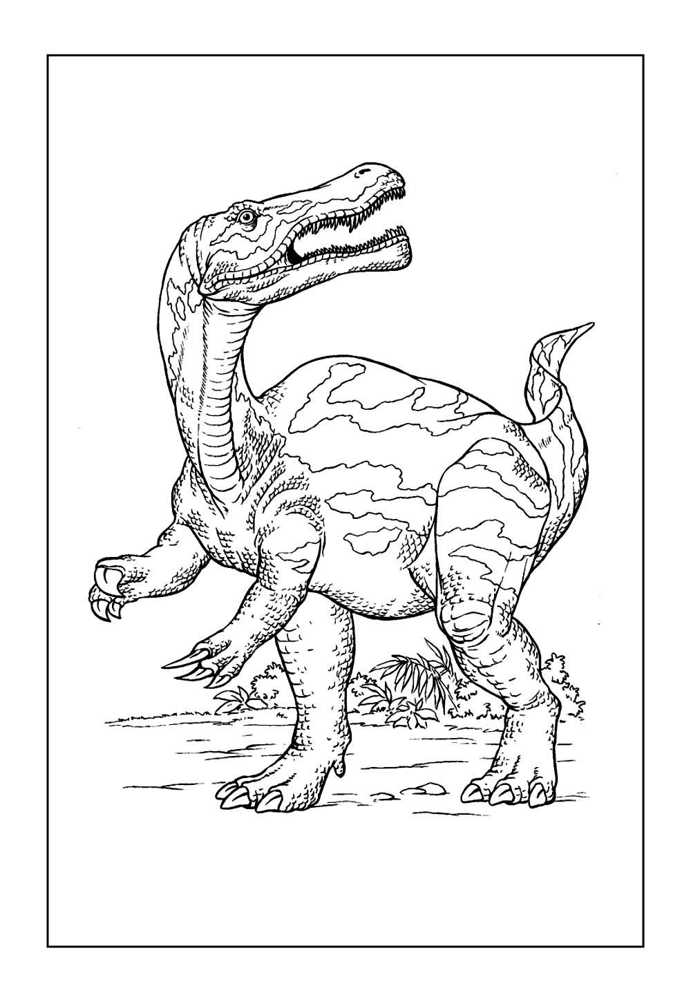 Desenho de Barionix para pintar