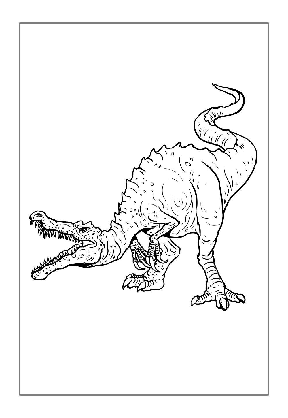 Desenho de Barionix para colorir e pintar