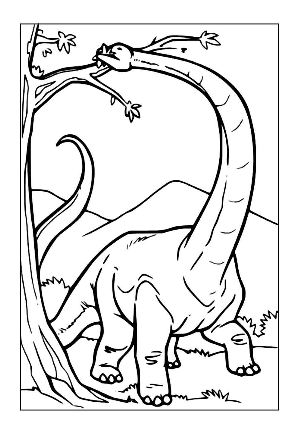 Desenho do Brontossauro para pintar