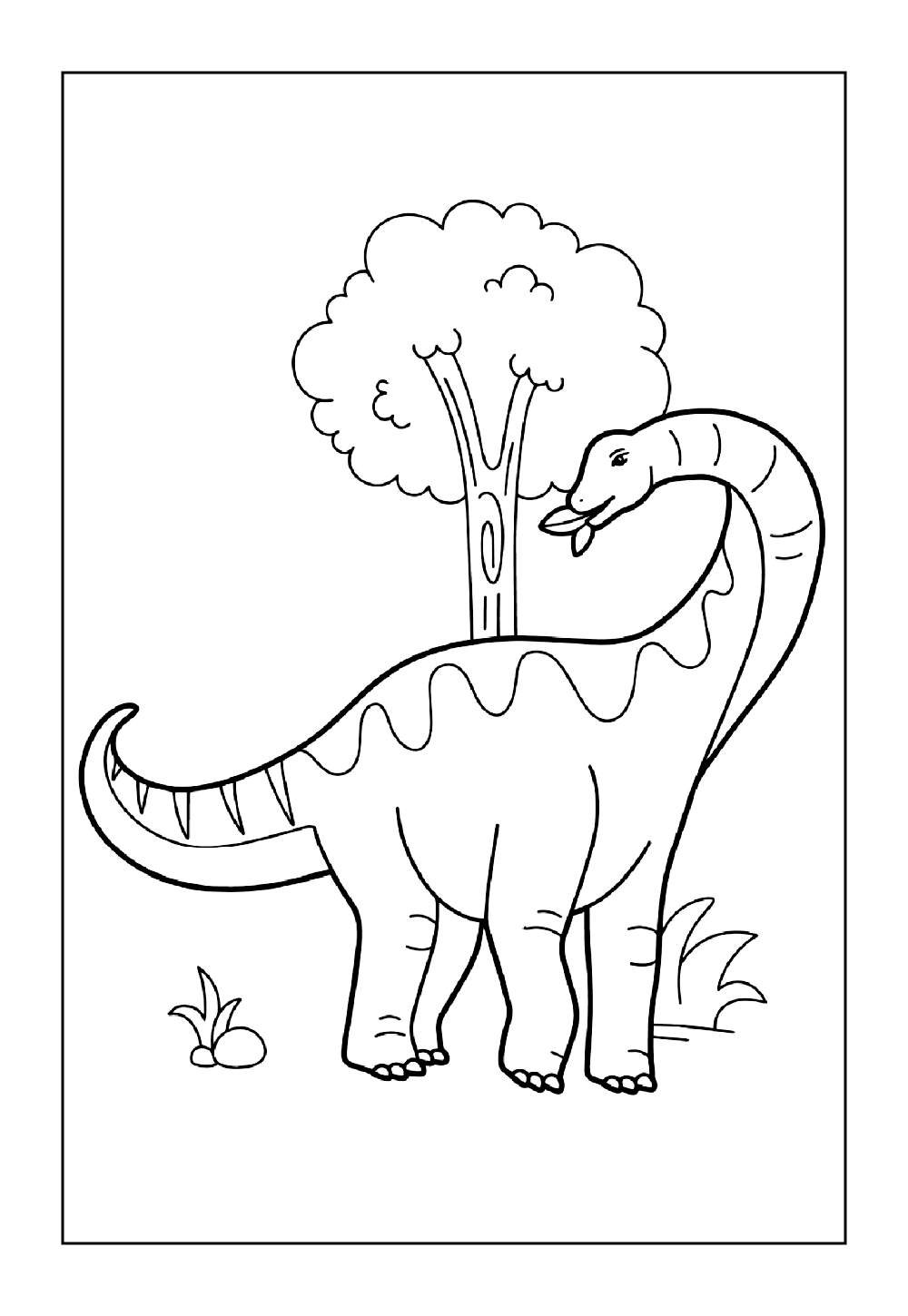 Brontossauro para colorir e pintar