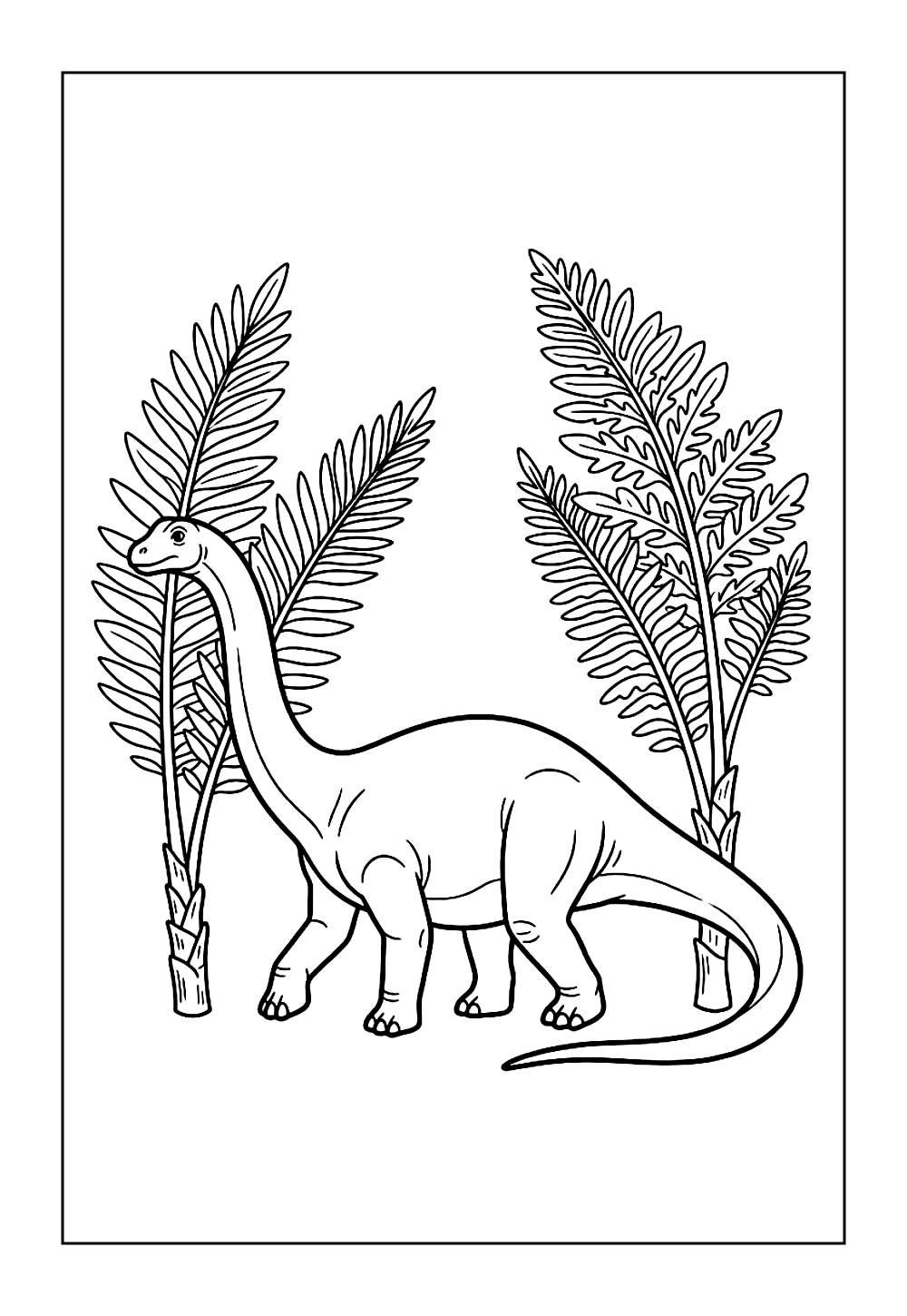 Brontossauro para colorir e imprimir