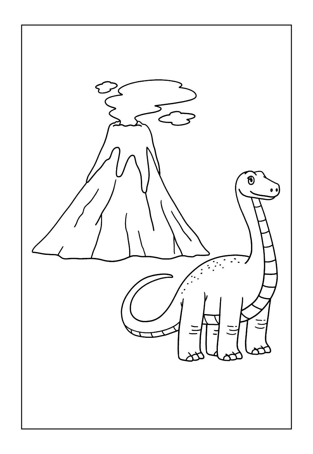 Desenho de Dinossauro para colorir
