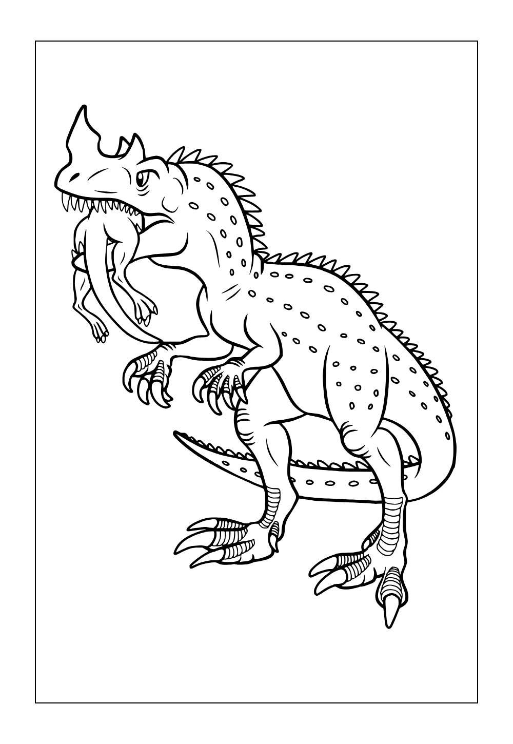 Desenho de Dinossauro Ceratossauro