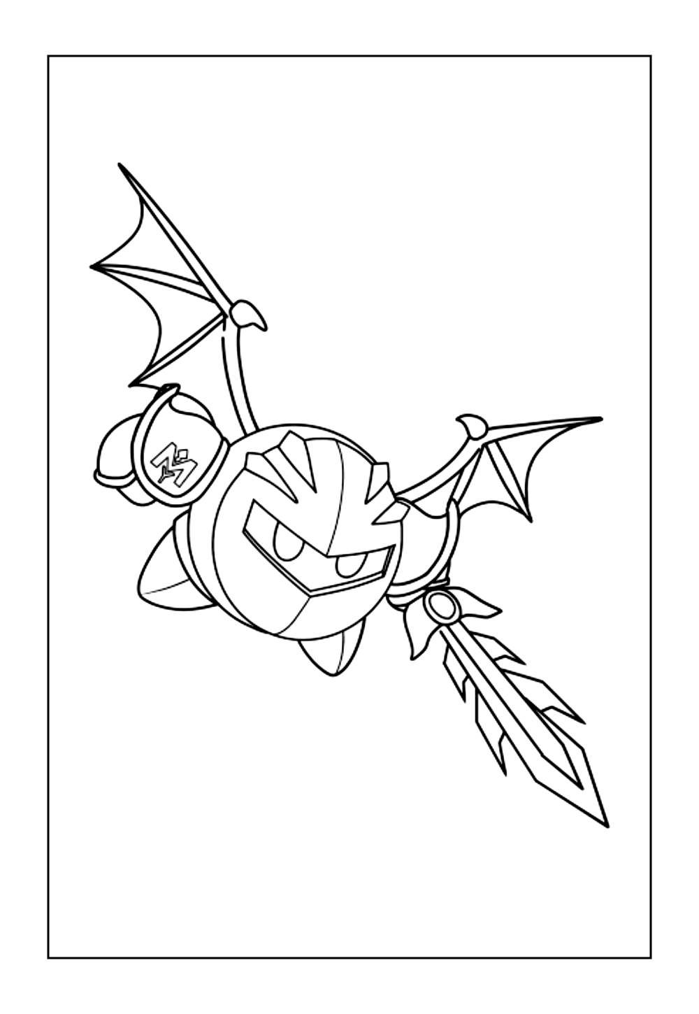 Desenho do Meta Knight para colorir