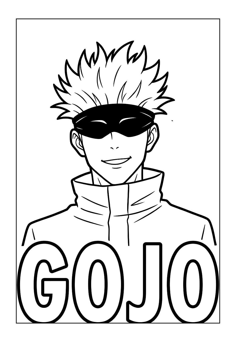Satoru Gojo para colorir
