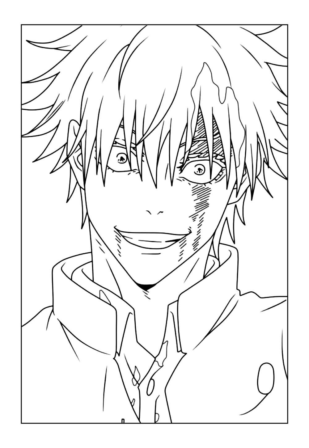 Desenho de Anime - Satoru Gojo para pintar