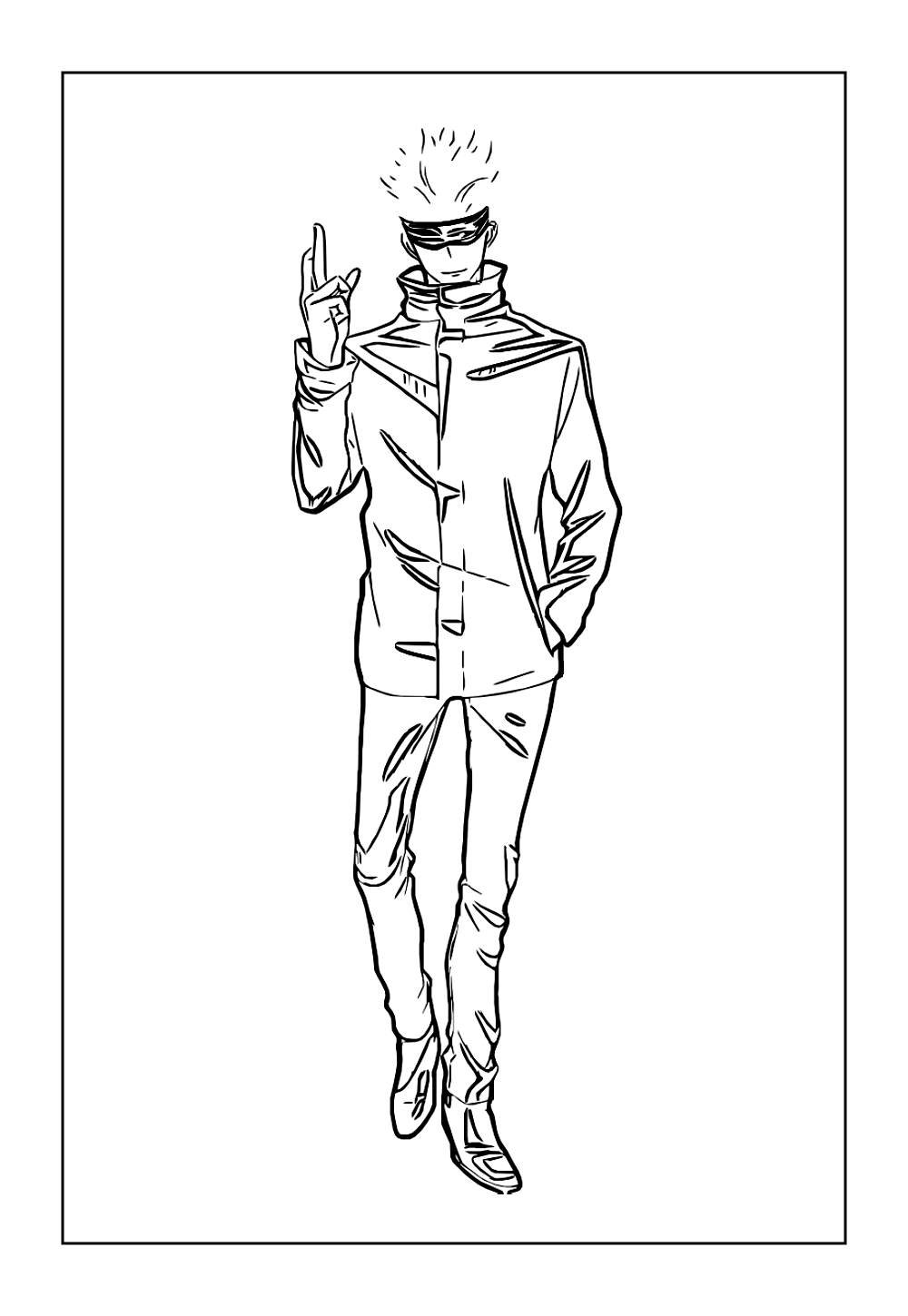 Satoru Gojo para colorir