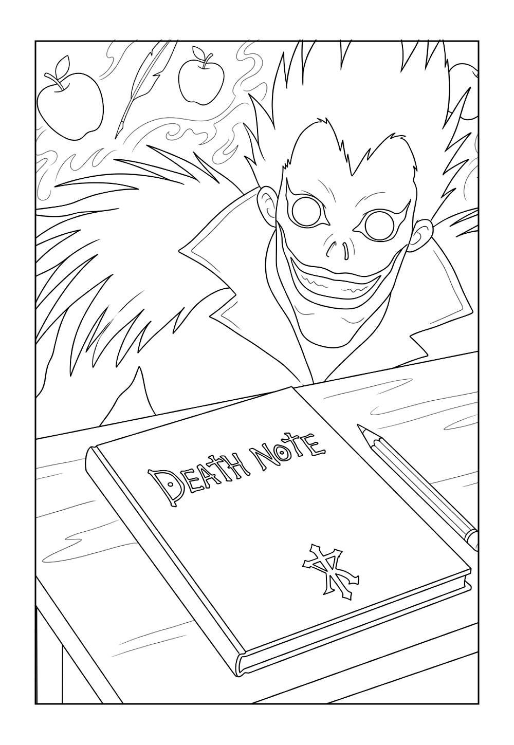 Desenhos de Death Note para colorir