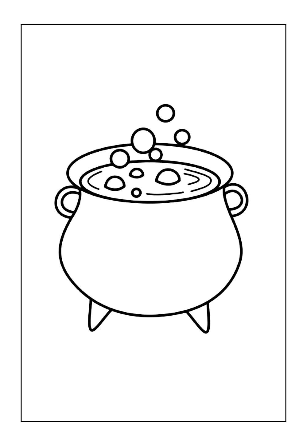 Desenho de Caldeirão de Bruxa