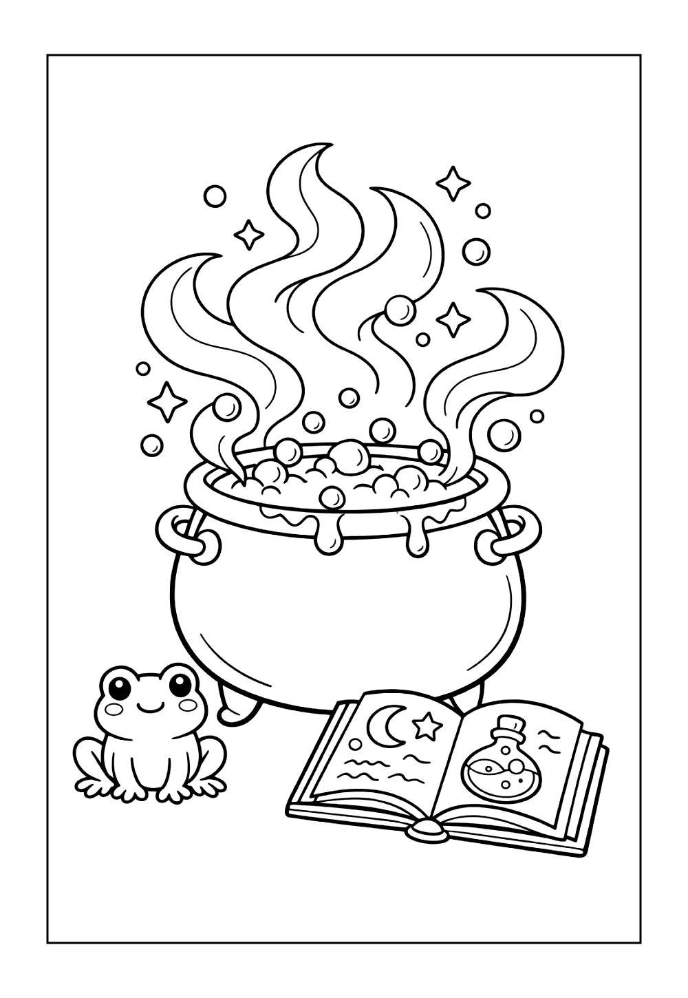Desenho de Caldeirão de Bruxa